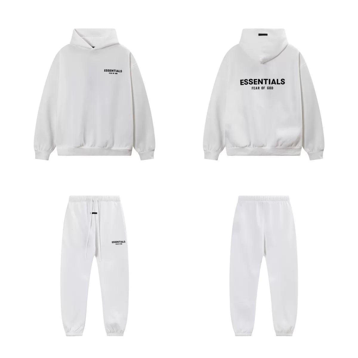 Fear Of God Essentials Hoodie Sweatpants Tracksuit Set White