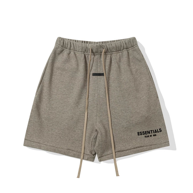 Fear Of God Essentials Logo Fleece Shorts Taupe Hover Image