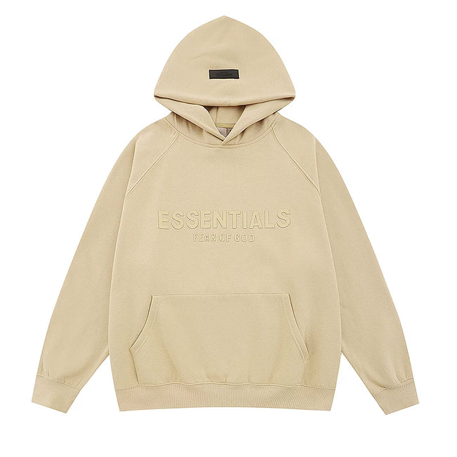 Fear Of God Essentials Tone‑on‑Tone Pullover Hoodie Cream Beige Hover Image