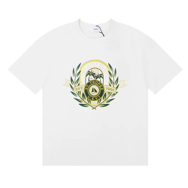 Rhude Laurel Crest Badge Graphic Oversized Tee White Hover Image