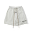Fear Of God Essentials Logo Fleece Shorts Light Oat Heather