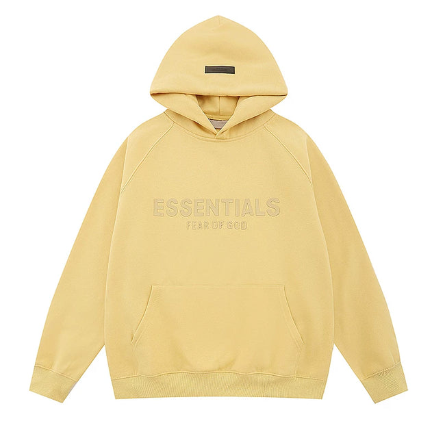 Fear Of God Essentials Tone‑on‑Tone Pullover Hoodie Pale Yellow Hover Image