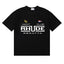 Rhude Yacht Club Regatta Flag Logo Black Oversized T‑Shirt