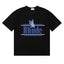 Rhude Eagle Graphic Blue Logo Black Oversized T‑Shirt