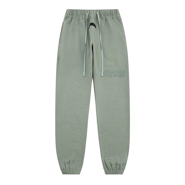 Fear Of God Essentials Tone‑on‑Tone Jogger Pants Dusty Sage Hover Image