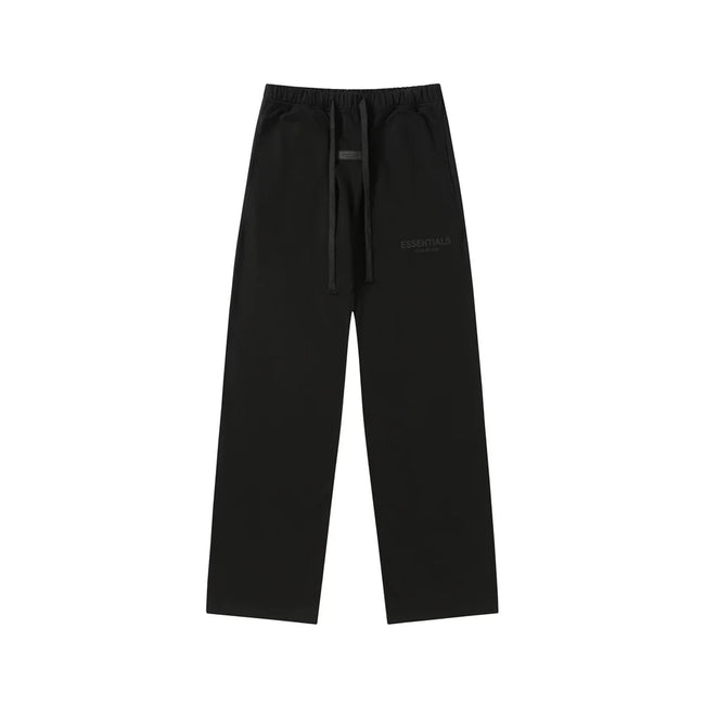 **Fear Of God Essentials Logo Wide‑Leg Sweatpants Black Hover Image