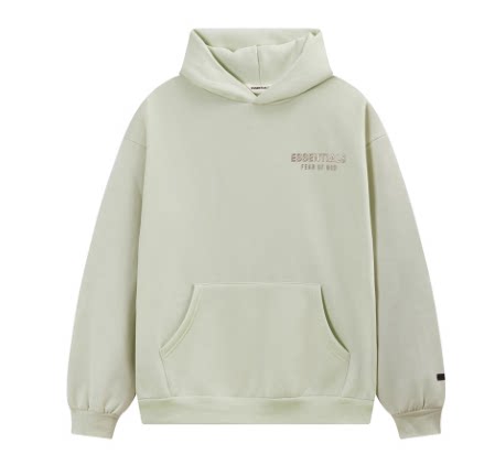 Fear Of God Essentials Hot Stamped Double‑Line Pullover Hoodie Sage Green Hover Image