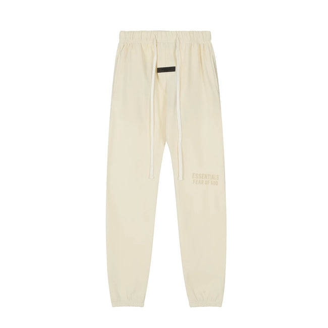Fear Of God Essentials Double‑Line Plush Jogger Pants Cream Hover Image