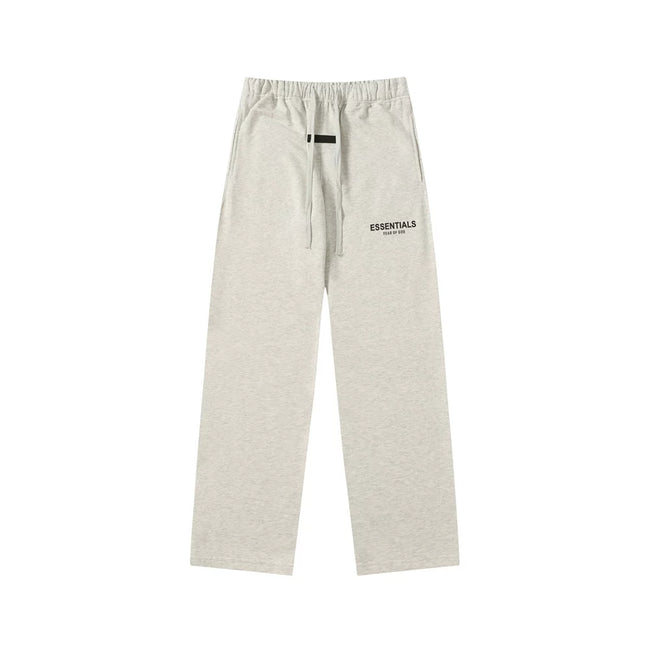 Fear Of God Essentials Logo Wide‑Leg Sweatpants Light Oat Heather Hover Image