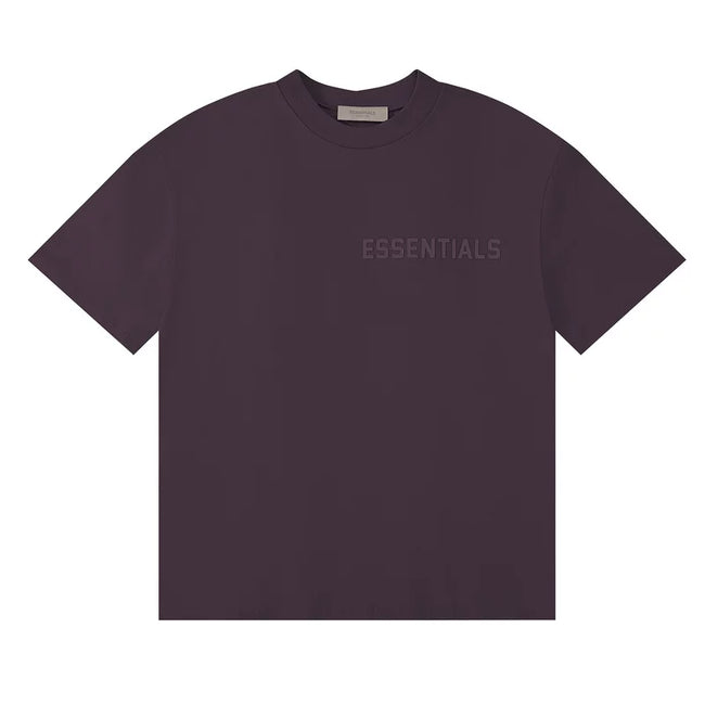 Fear Of God Essentials Chest Logo Short Sleeve T-Shirt Dark Plum Hover Image