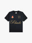 Rhude Gold Script Badge 02 Oversized T‑Shirt Black