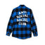 Anti Social Social Club Blue Plaid Flannel Shirt