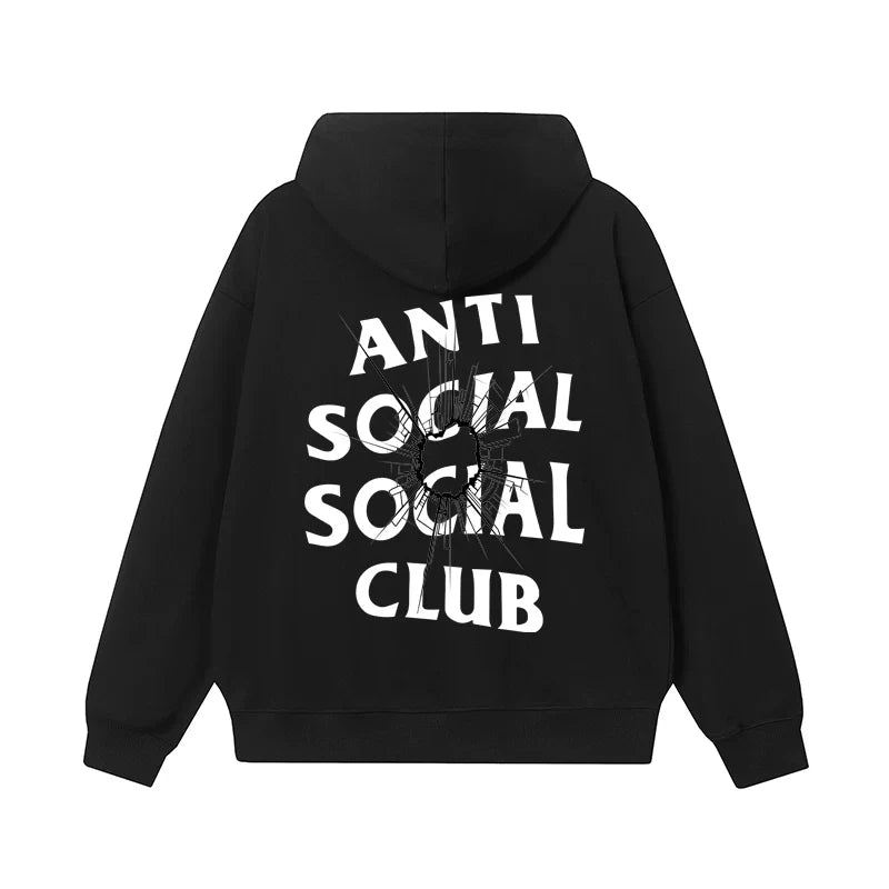 Anti Social Social Club Distressed Black Hoodie