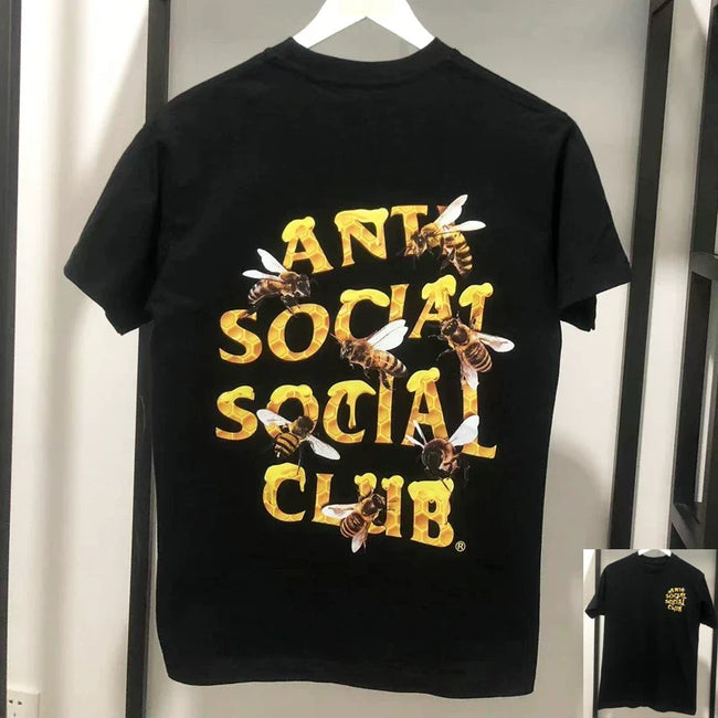 ASSC Black Tee – Gold Bee Print Hover Image