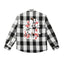 Anti Social Social Club Cherry Blossom Black White Plaid Flannel Shirt
