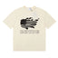 Rhude USA Map American Flag Graphic Cream Oversized T‑Shirt