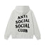 Anti Social Social Club Classic Black Logo Heather Gray Hoodie