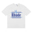Rhude Eagle Graphic Blue Logo White Oversized T‑Shirt
