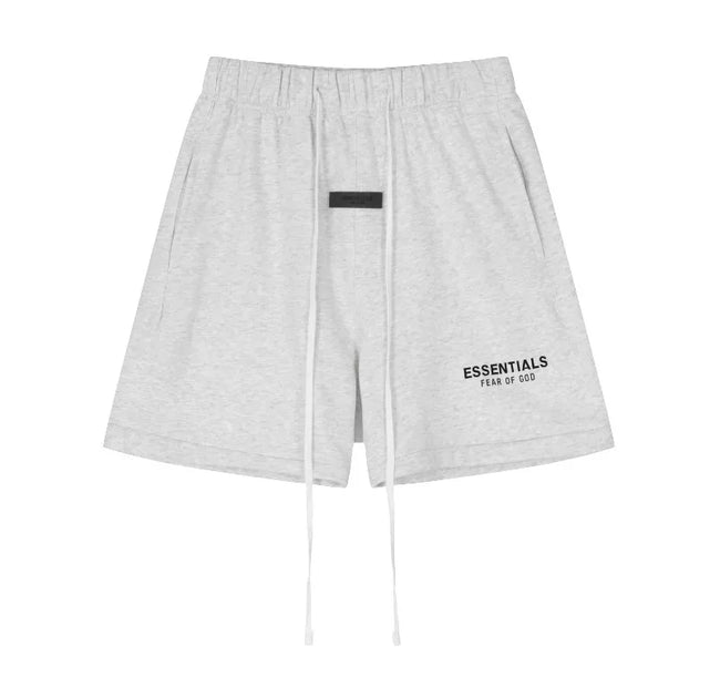 Fear Of God Essentials Logo Fleece Shorts Light Oat Heather Hover Image