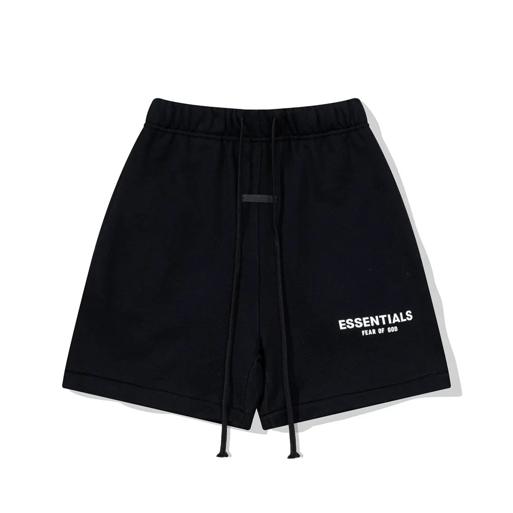 Fear Of God Essentials Logo Fleece Shorts Black
