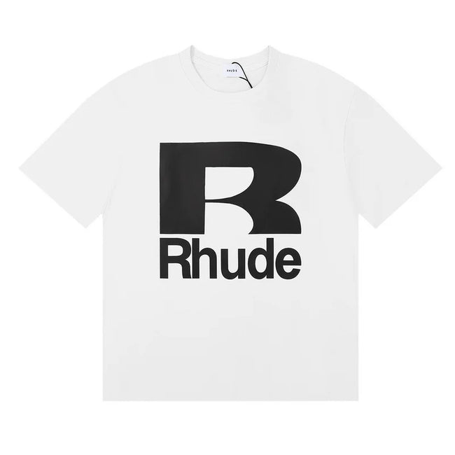 Rhude Men Bold R Logo Street T‑Shirt Hover Image