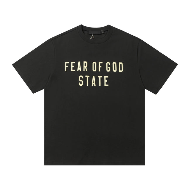 Fear Of God Essentials Fear Of God State Chest Print Short Sleeve T‑Shirt Black Hover Image
