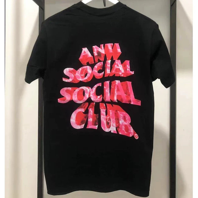 ASSC Black Tee – Pink Gradient Print Hover Image