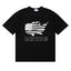 Rhude USA Map American Flag Graphic Black Oversized T‑Shirt