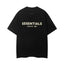 Fear Of God Essentials Gold Tone Double Line Back Logo Oversized T‑Shirt Black