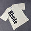 Rhude Bold Vertical Rhude Letter Print Crew Neck Casual T‑Shirt