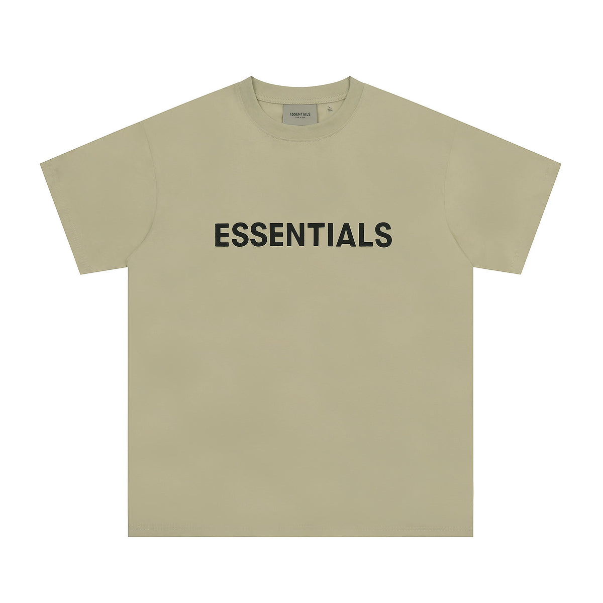 Fear Of God Essentials 3D Chest Logo Short Sleeve T‑Shirt Light Khaki