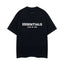 Fear Of God Essentials Double Line Back Logo Oversized T‑Shirt Black